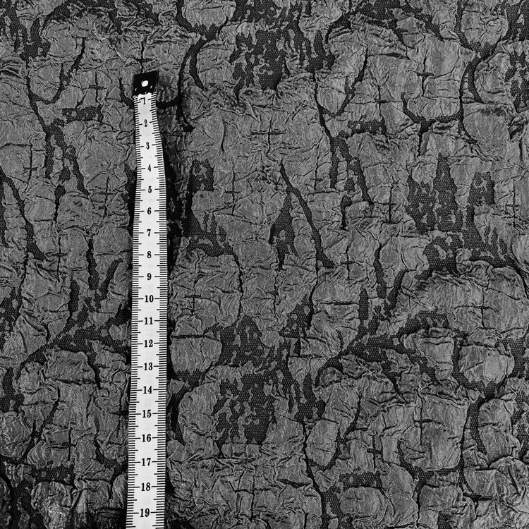 Crinkle Textured Cloqué - Black