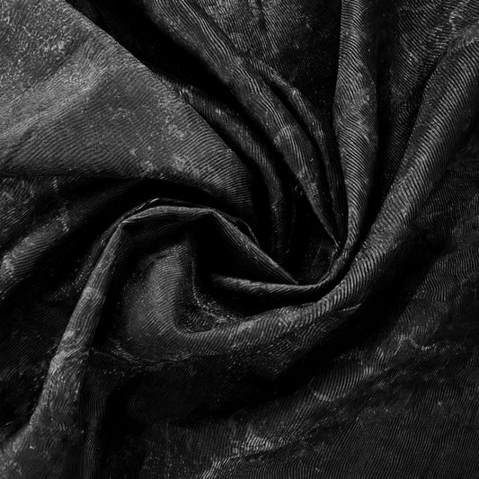 Bonded Plisse - Shibori Dyed - Black