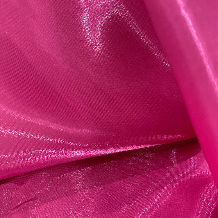 Shimmering Lake Satin - Deep Pink