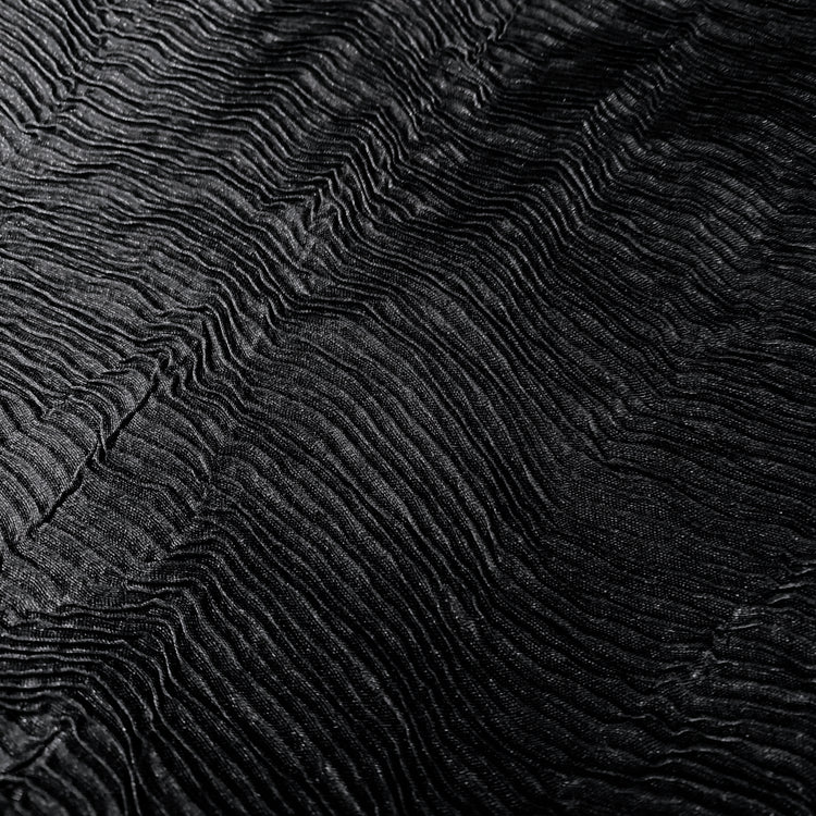 Bonded Plisse Poplin - Black