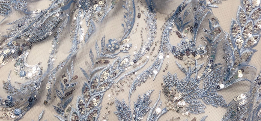 Dragon Forest Sequined Mesh - Lavender/Thistle