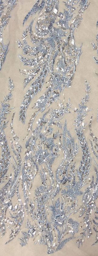 Dragon Forest Sequined Mesh - Lavender/Thistle
