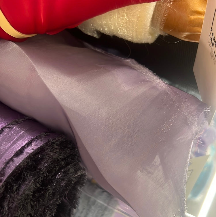 Iridescent Organza - Pale Thistle Purple