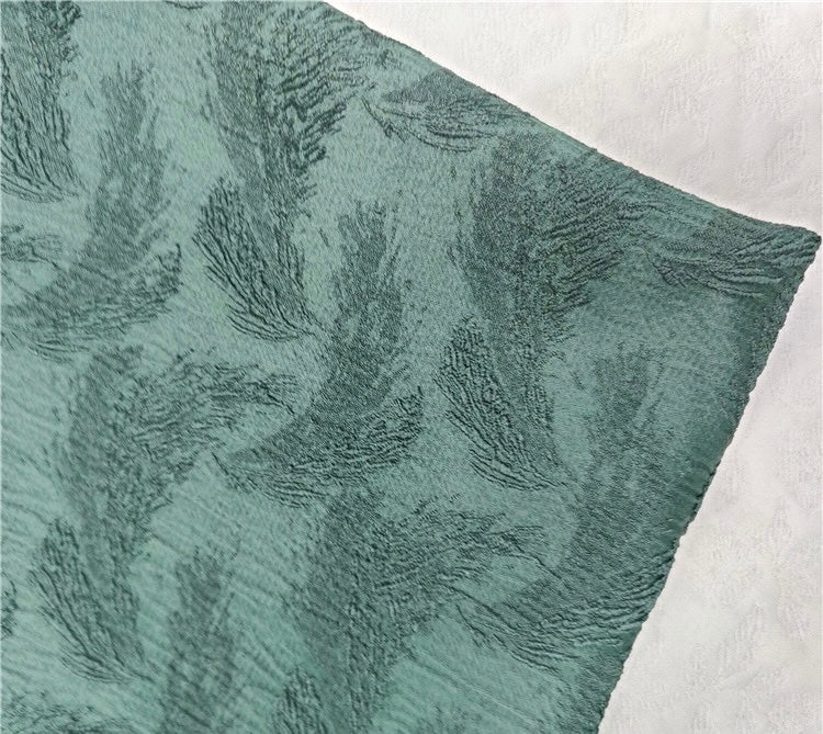 Rippled Floral Damask - Moss Green