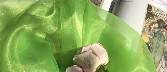 Metallic Organza - Lawn Green