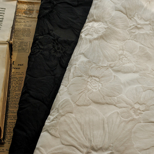 Large Poppy Damask - White