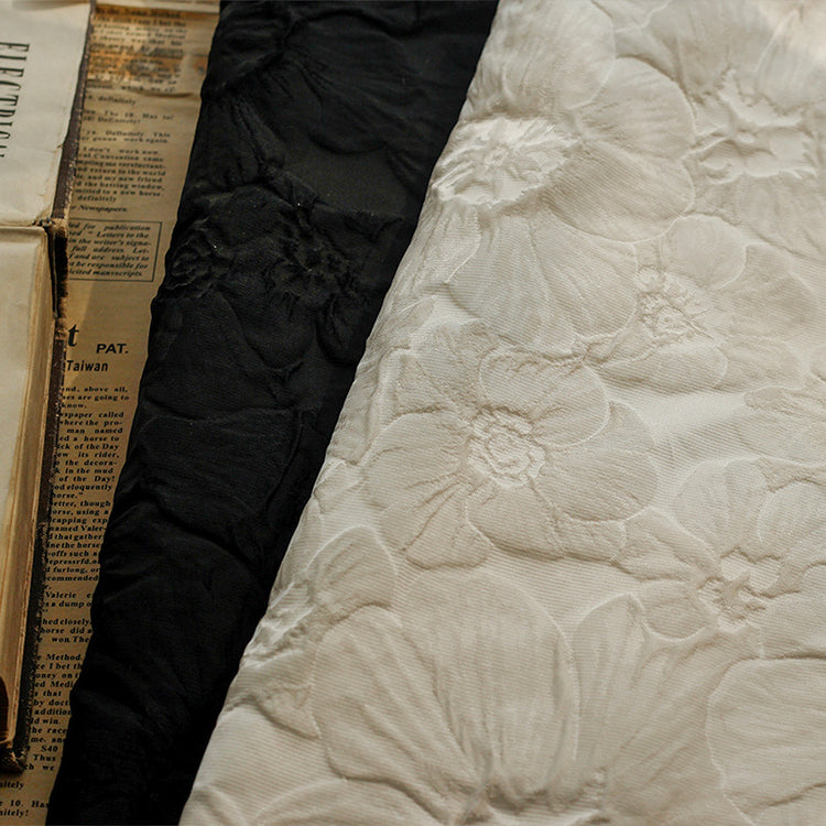 Large Poppy Damask - White