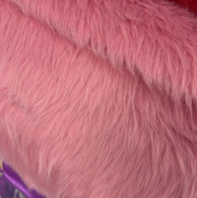 Faux Mink Fur - Short Medium Pile - Pink