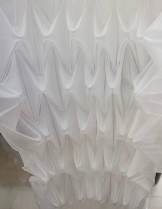 Sink Fold Pleated Translucent PVC - White