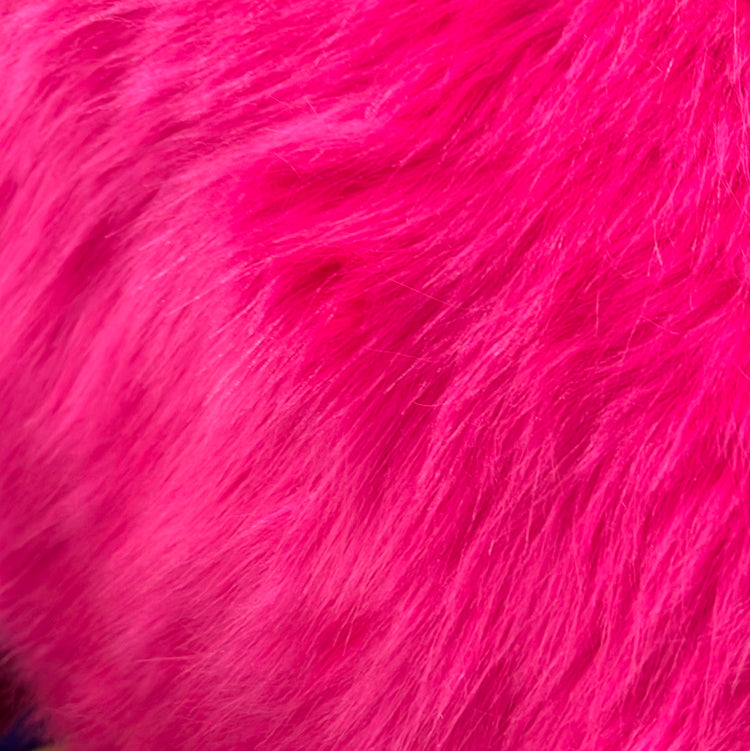 Faux Fox Fur - Medium Pile - Hot Pink