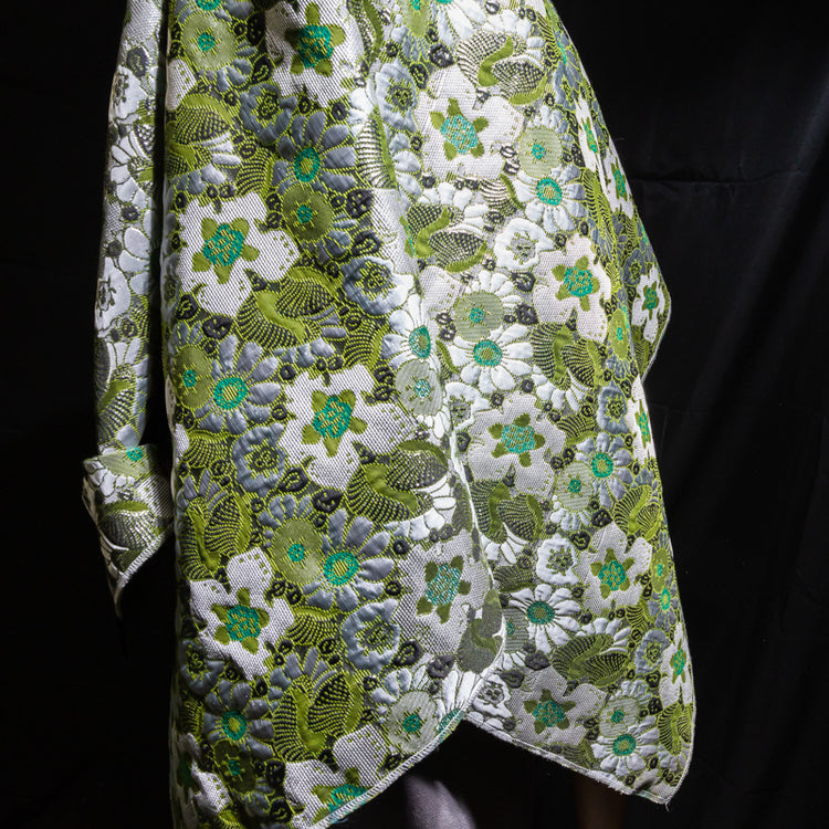 Floral Pop Nouveau Cotton/Poly Brocade - Ivory/Olive