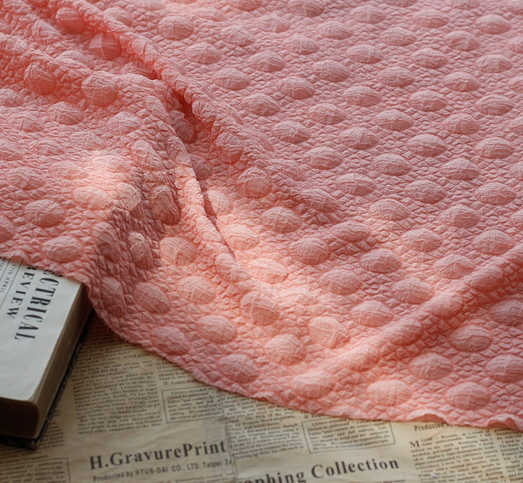 Stretch Bubble-Wrap Double Weave - Pink