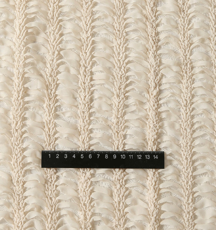 Chiffon Spine Panel Lace - Ivory