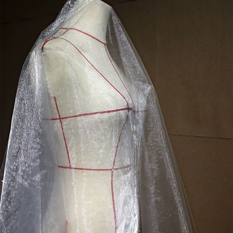 Steel Organza - Structured - White