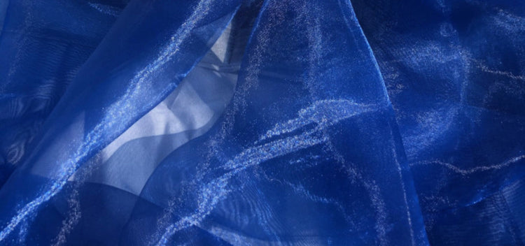 Metallic Organza - Manganese Blue