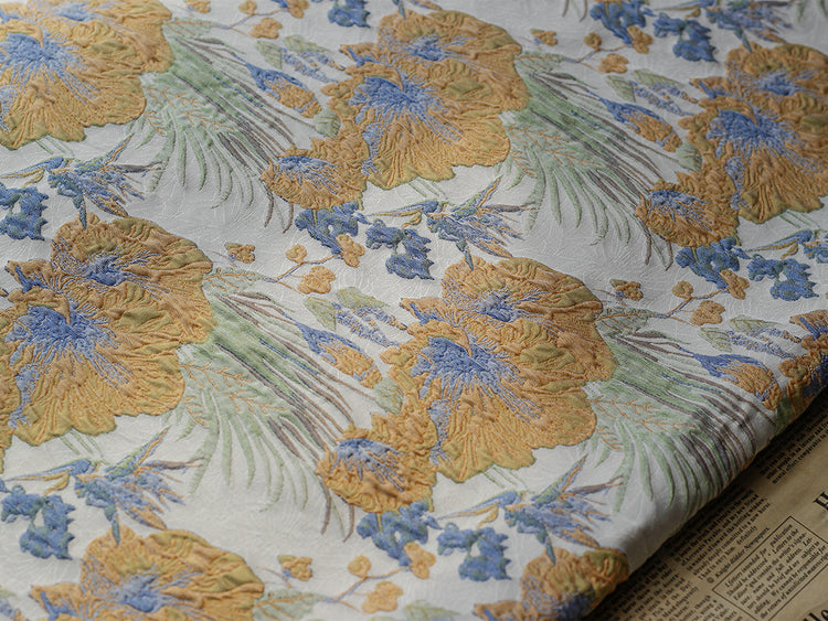 Wild Iris Jacquard - Green/Yellow