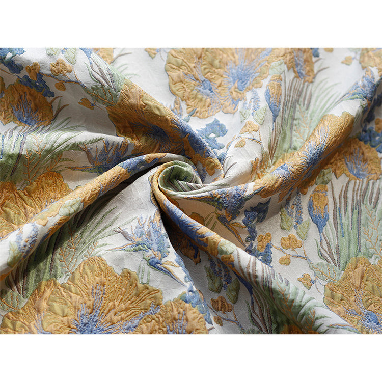 Wild Iris Jacquard - Green/Yellow