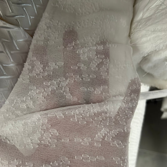 Sheer Crepe - Cut Pile-Insert - White