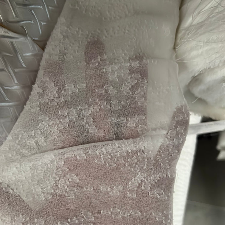 Sheer Crepe - Cut Pile-Insert - White