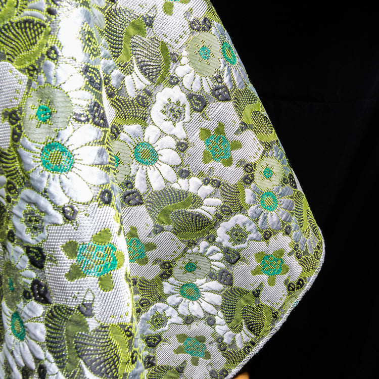 Floral Pop Nouveau Cotton/Poly Brocade - Ivory/Olive