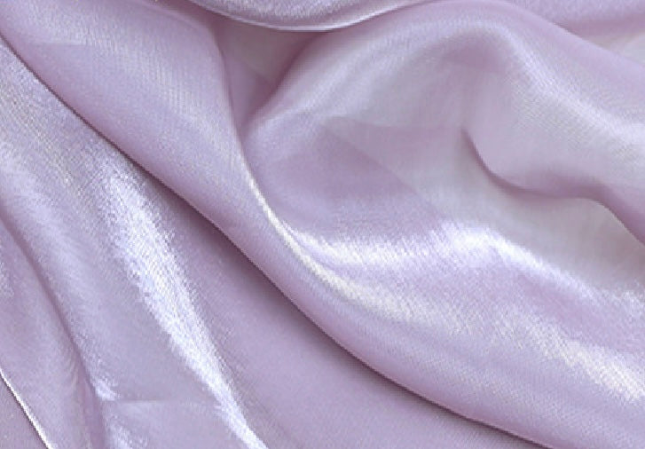Iridescent Organza - Pale Thistle Purple