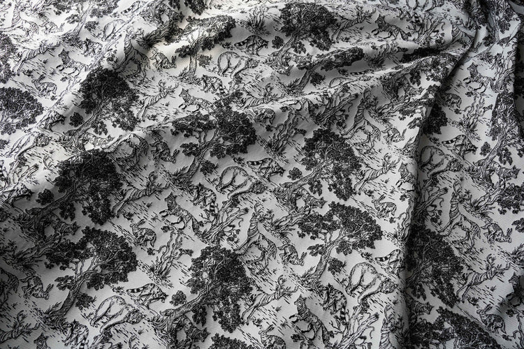 Forest Jacquard - White/Black