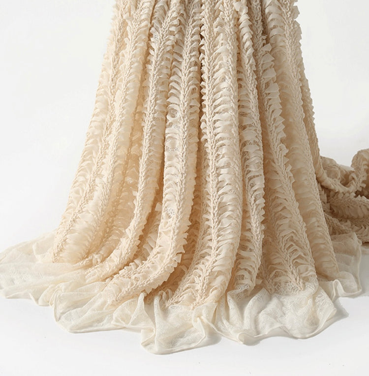 Chiffon Spine Panel Lace - Ivory