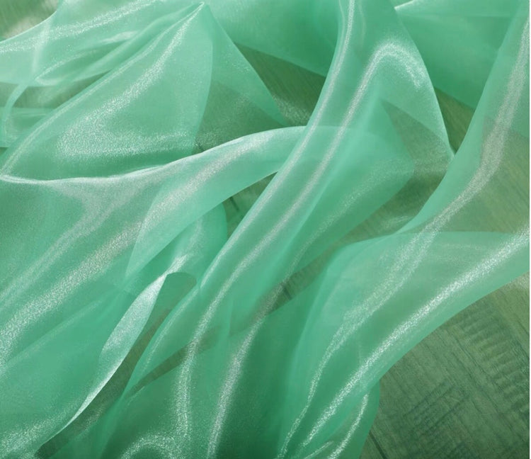 Metallic Organza - Pale Aquamarine