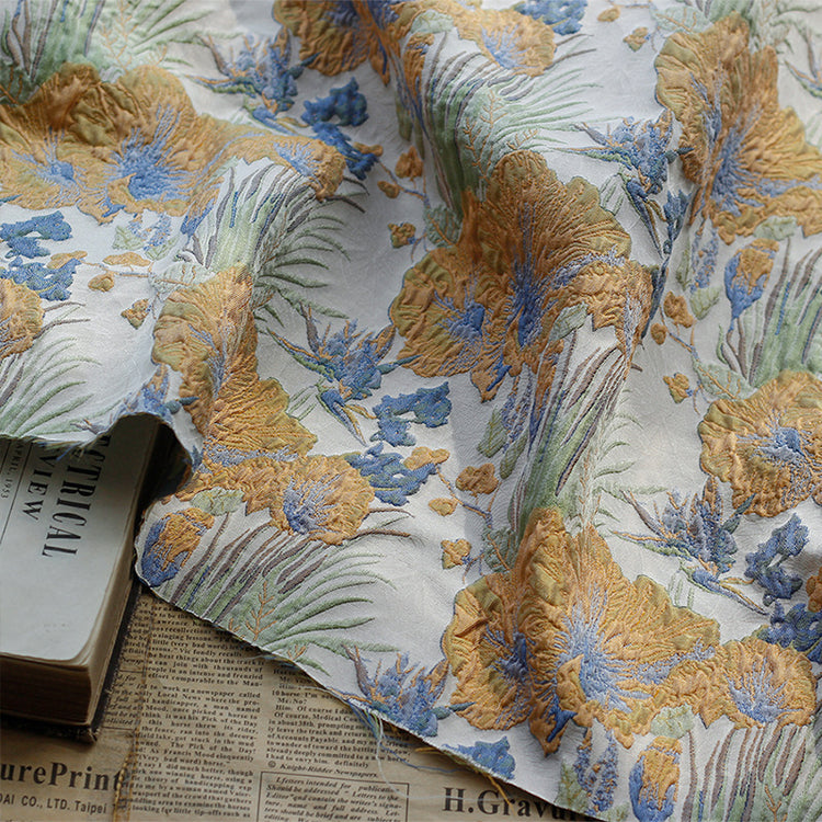 Wild Iris Jacquard - Green/Yellow