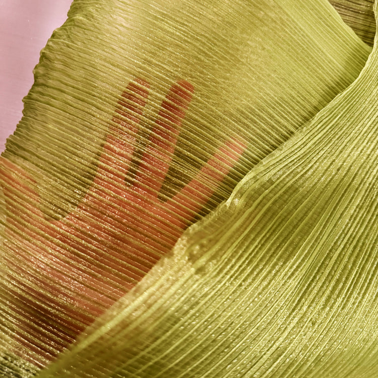 Accordion Plissé Organza- Green