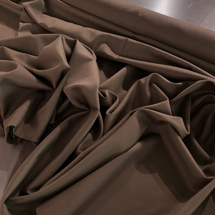 Australian Merino Worsted Wool Gabardine - Chocolate