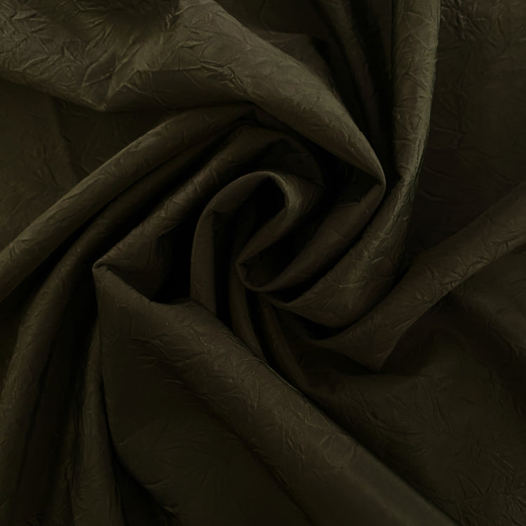 Creased Taffeta Bonded Ponte - Olive green