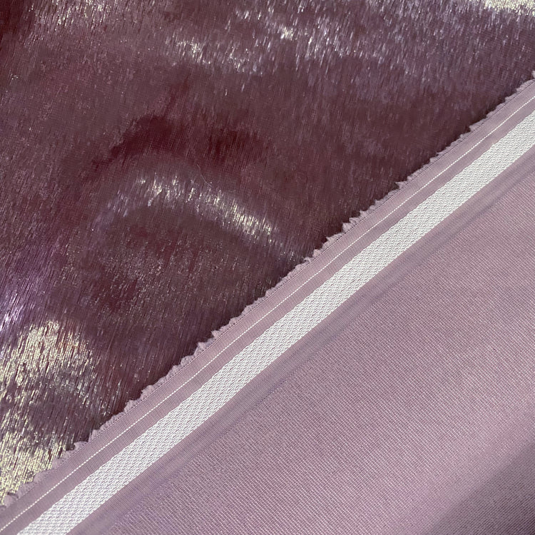 Brushed Metallic Long-pile Velvet - Pale Violet