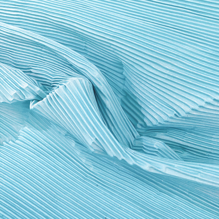 Accordion-Pleated Taffeta - Light Blue