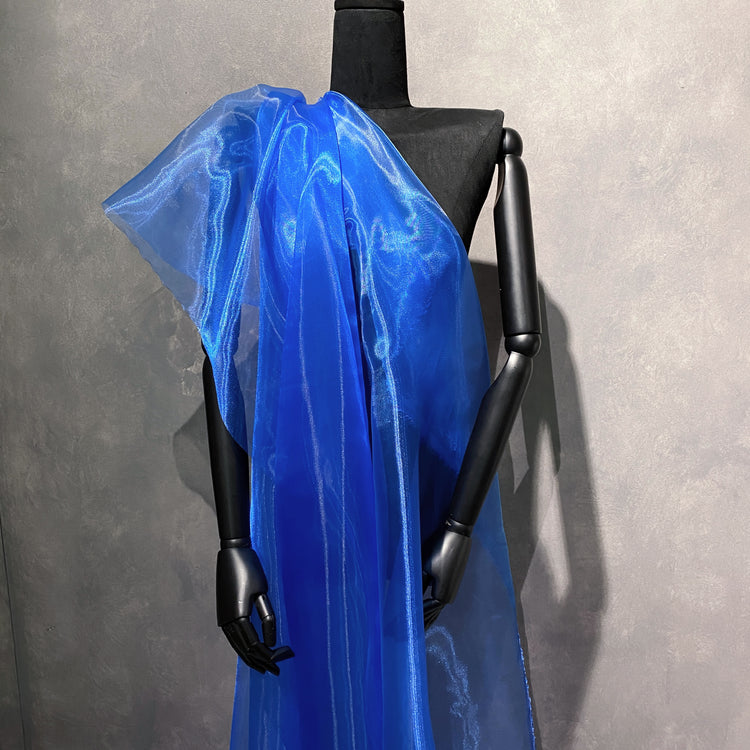 Metallic Organza - Manganese Blue