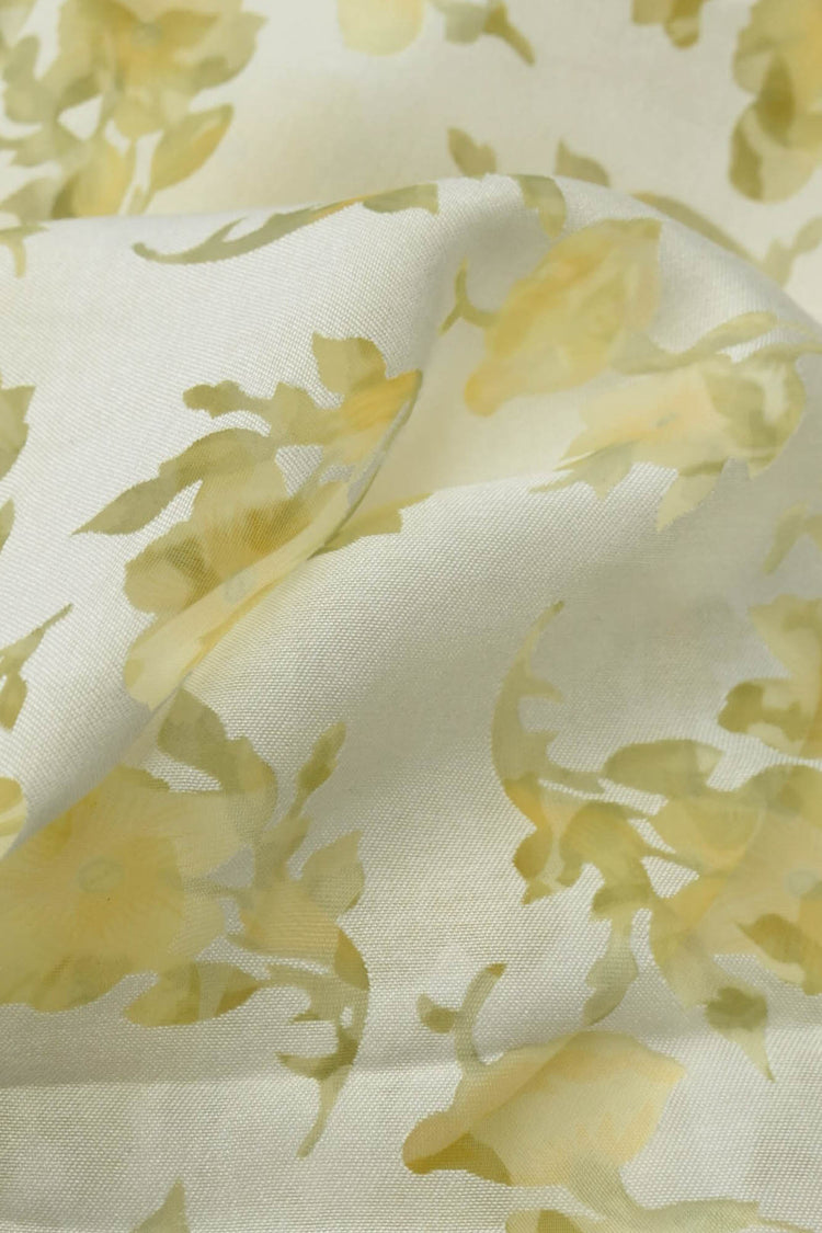 Chiffon Pansy Window Cotton/Nylon Twill - Gold/Pale Goldenrod