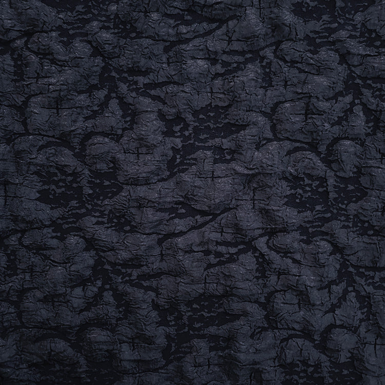Crinkle Textured Cloqué - Navy / Midnight Blue