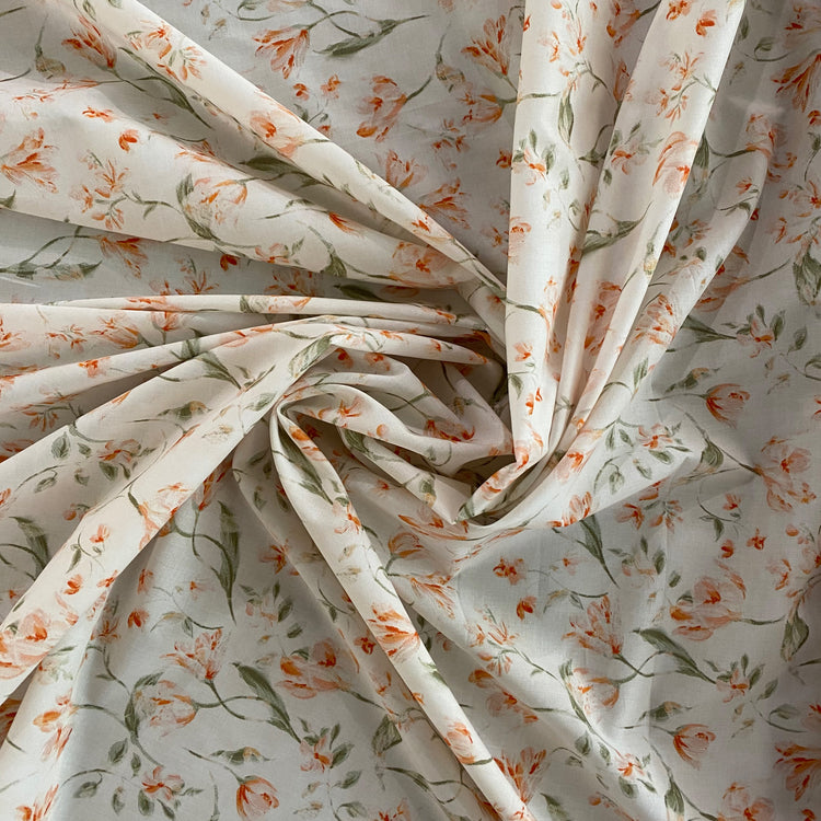 Snap Dragon Cotton Lawn - Delicate Apricot