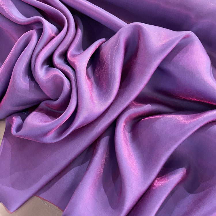 Glacé Shot Charmeuse - Medium Purple / Magenta