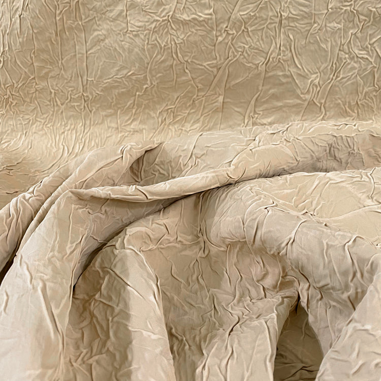 Bonded Creased Sateen - Tan