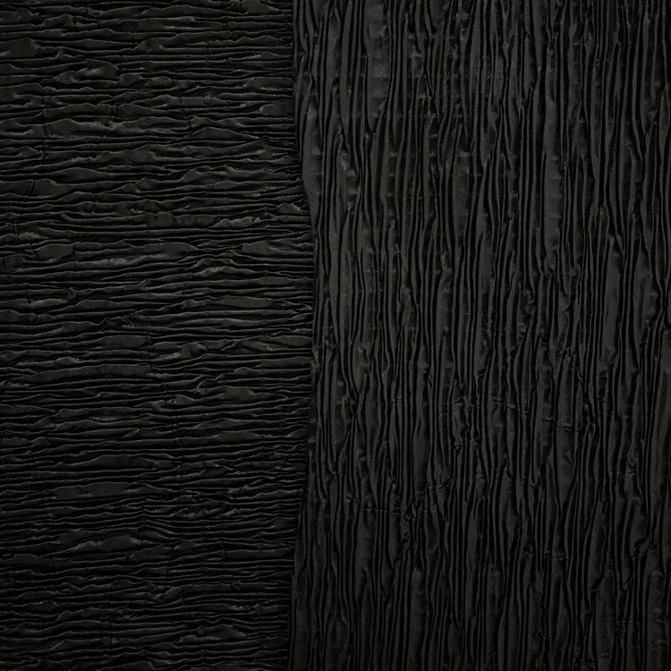 Woodgrain Plisse Taffeta - Black