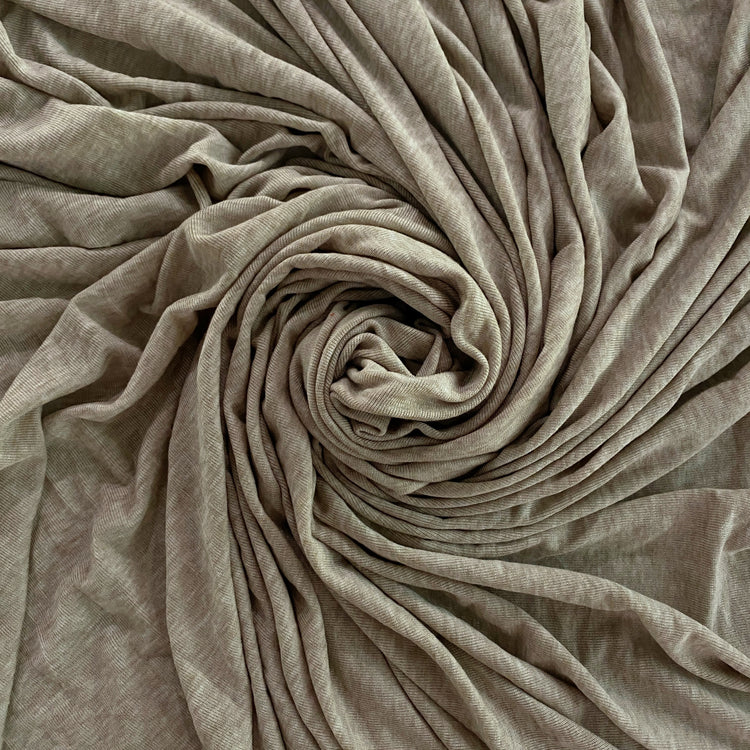 Lyocell Wool Blend Stretch Jersey - Beige