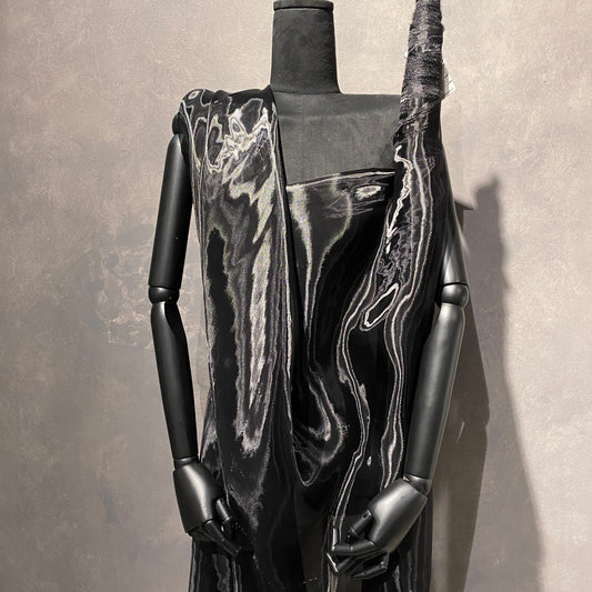 Liquid Shimmer Organza - Black