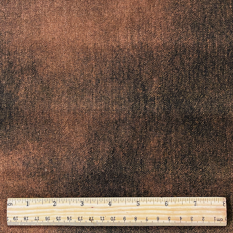 Vintage Fade Print Denim - Saddle Brown / Dark Brown