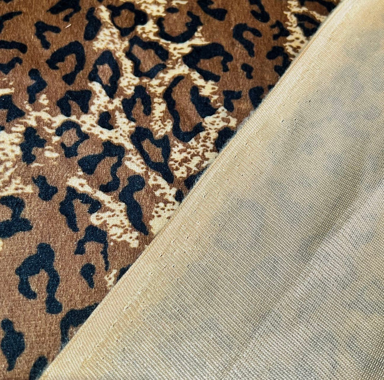 Leopard Print Velour - Sienna/Black