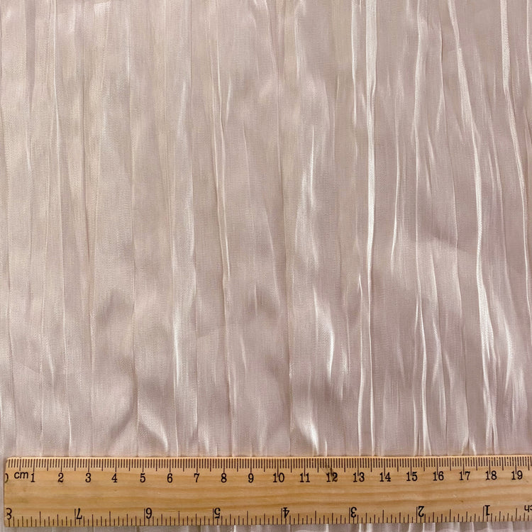 Plisse Shimmer Satin - Bisque
