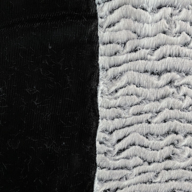 Ripple Striped Faux Fur - White/Black
