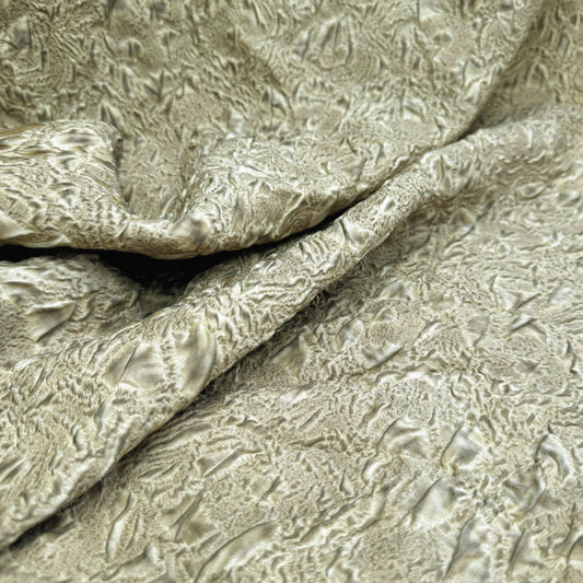 Baked Earth Quilted Poly/Cotton Double Weave - Light Goldenrod/Charcoal