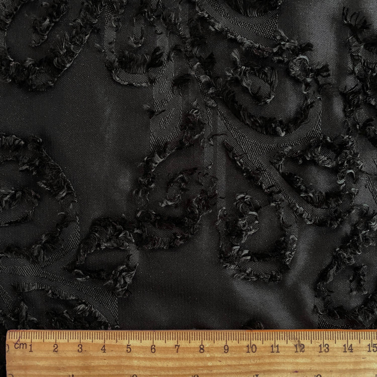 Cut-Pile Damask - Black