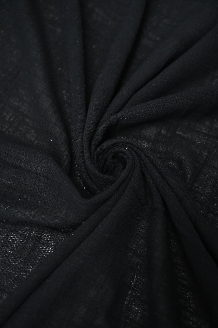 Cheesecloth Cotton Slub - Black